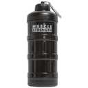 Protein Powder Travel Container with Funnels & Carabiners, 4 Stackable Portable Protein Powder Container to Go, Protein Powder Funnel Set, Travel Protein Powder Containers for Fitness, Travel (Black)