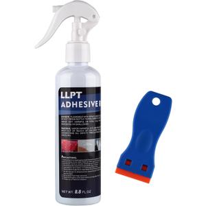 LLPT Adhesive Remover 8.8 fl oz with Plastic Scrapper Surface Safe Removes Labels Stickers Decals Adhesive Tape Residue Tar Grease Chewing Gum (49503-1) (8.8 oz 1 Pack)