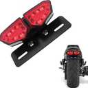 Anki HappiGo Motorcycle Tail Light, Motorcycle Integrated Brake Tail&Turn Signal Light with License Plate Bracket for Harley, Honda, Yamaha, Suzuki, Motorbikes, ATVsRed
