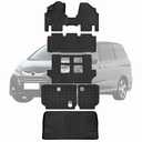Floor Mats & Trunk Mats for 2011-2017 Honda Odyssey, TPE All Weather Protection 3 Rows Car Floor Liners with Cargo Liners Covering The backrest Accessories