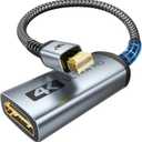 Warrky 4K Mini DisplayPort to HDMI Adapter, [UHD, Gold-Plated Plug, Aluminum Case, Super Slim] Thunderbolt to HDMI Converter Compatible for MacBook Air/Pro, Surface Pro/Dock, Monitor/Projector