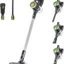 Eureka Lightweight Cordless Stick Vacuum Cleaner Convenient for Hard Floors, Rechargeable Handheld Vacuum Cleaner Portable with Powerful Motor Efficient Suction, RapidClean Ultra NEC370GR, Moss Green