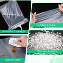 32 Pcs Hanging Storage Bags, Large Hook 13 X 10 Inch Clear Plastic Bags, Reusable Waterproof Book and Headphone Pouch for Library Pharmacy Organization
