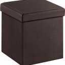 SONGMICS 15 Inches Ottoman with Storage, Foot Rest, 661.4 lb Load Capacity