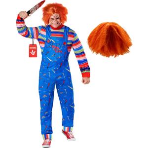 Morph Killer Doll Costume Men, Creepy Doll Costume Mens, Halloween Costumes For Men, Halloween Costumes For Adults (XX-Large)