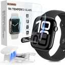 Compatible for Apple Watch Series11/Series 10 Screen Protector 42mm, Tempered Glass Full Coverage Bubble Free HD Film for iWatch Series 10 42mm - 2 Pack