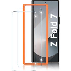 LYWHL 2-Pack Samsung Galaxy Z Fold 7 Screen Protector, Tempered Glass Front Screen Protector for Galaxy Z Fold 7 with Alignment Frame, Anti Scratch Bubble Free Easy Install - Transparent