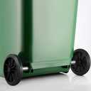 Angoily Trash Can Wheels Replacement, Garbage Can Wheels Replacement Set, Hollow Shaft 2 Rubber Wheels Pulley Wheel, Trash Bin Wheels Replacement