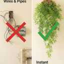 ANZOME Artificial Hanging Plants with Wall Basket, 2.7ft Faux Bamboo Vines for Shelf Decor, Fake Potted Greenery for Bathroom, Kitchen Cabinet Top (DIY Shapeable Set)