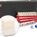 Yellow Mountain Imports Mini American Mahjong Travel Game Set with Nylon Case, Racks, Wind Indicator and Dice
