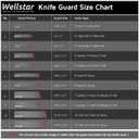 WELLSTAR Knife Edge Guards Set, 11 Piece Universal Blade Covers, BPA Free ABS Protective Blade Sheaths, Non-Scratch Felt Lining Kitchen Knives Covers (Knives not included)