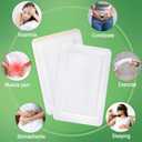 Geiserailie 50 Pcs Castor Oil Pack Wrap Bulk Disposable Leak Proof Organic Cotton Castor Oil Patches Self Adhesive Pads for Belly Waist Stomach Knee Back Neck Arm(6.3 x 11.8 Inches)