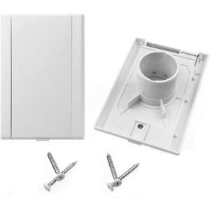 Central Vacuum Inlet Valve, for Nutone Central Vacuum System Installation Parts, White Full Door Inlet Valve Cover - 2 Pack