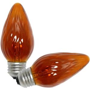 GE 25W Amber Flame Shaped Bulb, Multi-Purpose Decorative, 2 Pack