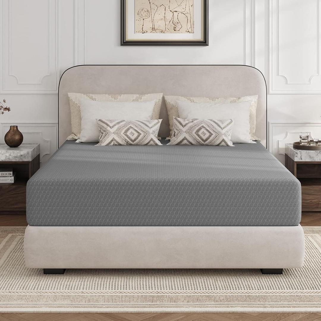 Novilla Full Size Mattress in a Box, 10 Inch Gel Memory Foam Mattress, Grey, Full, 10 Inch