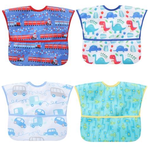 norinori Baby bibs Waterproof Toddler bib - Feeding bib with Pocket for Infant Boy Girl Washable 6-48M