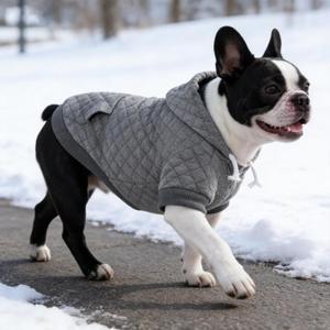 KOOLTAIL Dog Hoodie for Small Medium Large Dogs, Ultra-Warm & Soft Winter Fall Fleece Dog Hooded Sweatshirt Clothes Sweater, Lightweight Pullover Coat for Boy Girl Bulldog Pitbull Puppy Cats,Gray M