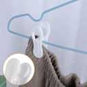 SHENLIU 100 Pack Multi-Purpose Hanger Clips for Hangers, 2.75 Inch White Plastic Clothing Clips for Skirt Pant Hangers Ideal for Jeans, Skirts, Sweaters & Pant