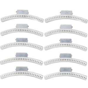 Long Hair Wave Setting Clips - Set of 10 Aluminum 4.75" Butterfly Clamps for Finger, Marcel and Long Hair Waves