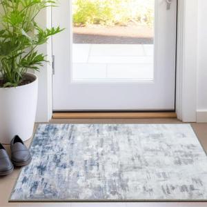 Door Mat, Front Indoor Doormat 32"x48" Non Slip Entryway Rug Indoor, Washable Small Rug for Bedroom Kitchen Bathroom Laundry Low Profile Throw Rug(2.6x4 Feet) (2.6' x 4', Gb Footmark)