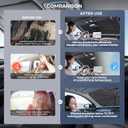 Windshield Sun Shade Umbrella: for Volvo XC60-2018-2024 - Front Custom Car Window Shades - Foldable XC 60 Sunshades Block UV Keep Cool (Standard Version)