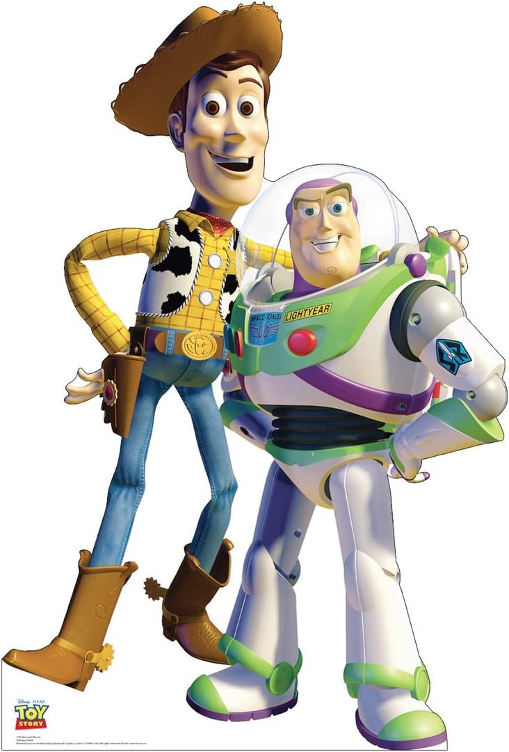 Cardboard People Buzz and Woody Refresh Cardboard Cutout Standup - Disney Pixar's Toy Story, One Size