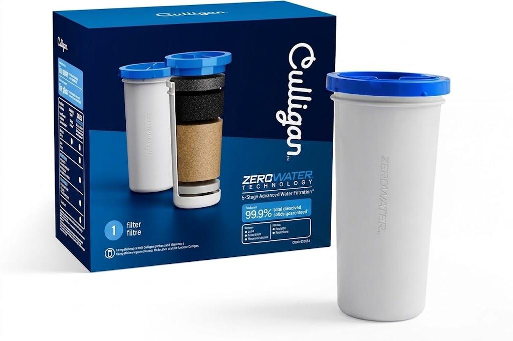1 Pack Culligan with ZeroWater Technology Replacement Filter, 5-Stage Advanced Water Filter – IAPMO Certified to Reduce Lead, Total PFAS (Forever Chemicals), Mercury, Fluoride, and Chlorine