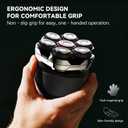 Men's Electric Rotary Shavers Bald，2026 Upgrade 7D Floating Electric Shaver with LED Display, IPX6 Waterproof, Type-C Fast Charge, Magnetic Heads, Travel Case - Ideal Men's Grooming Gift