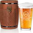 LIGHTEN LIFE 21st Birthday Gifts for Him 16oz,2005 Beer Glass in Barrel Box,21st Birthday Beer Glass Gifts,2005 Pint Glass for Son, Boy, Friend