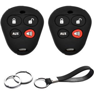 2pcs Compatible with Viper Python Avital Valet Auto Mate Smart 4 Buttons Key Fob Cover Case Key Chain Protector Keyless Entry Remote Holder