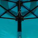 Blissun 7.5 ft Patio Umbrella, Yard Umbrella, Outdoor Market Umbrella with Push Button Tilt Crank (Cerulean)