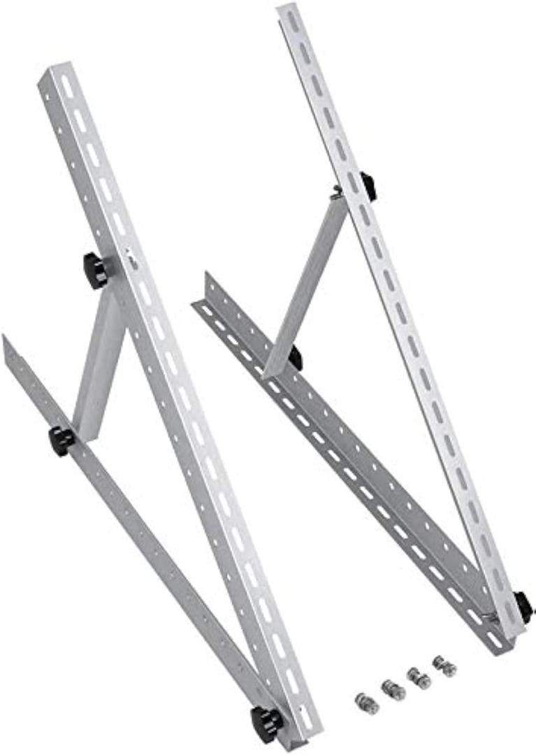 BougeRV 28in Adjustable Solar Panel Tilt Mount Brackets with Foldable Tilt Legs, Solar Panels Mounting Support up to 100 150 200 Watt Solar Panel for Roof, RV, Boat, and Off-Grid