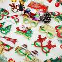 NAFY 12Pcs Christmas Glasses Funny Glitter Party Eyeglasses Frames Cute Xmas Prop Glasses Creative Christmas Decoration Costume Glasses Eyewear for Christmas Party Favor Set (Fit for Most Face Shapes)