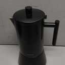 Easyworkz Diego Stovetop Espresso Maker Stainless Steel Italian Coffee Machine Maker 12Cup 17.5 oz Moka Pot Induction Espresso Pot - Matte Black