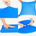 Gel Seat Cushion, Cooling seat Cushion (Super Large & Thick), Breathable Honeycomb Design Absorbs Pressure Points Seat Cushion, Gel Cushion for Office Chair, Home Car seat Cushion for Wheelchair, 18.9 x 17.7 x 1.6 inches