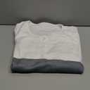 LUYAA Women's Long Sleeve V Neck Warm Henley Shirts Color Block Printed Button Down Tunic Tops Dressy Casual Winter Tops (Medium, White Grey Charcoal)