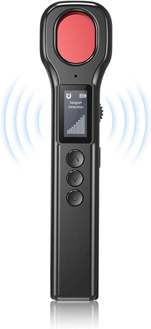 Hidden Camera Detectors, 2025 Camera Detector, GPS Tracker & Bug Detector, Listening Device Detector, 5 Levels Sensitivity 4 Modes for Hotel Rooms, Travel, Office, Car(Black)