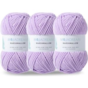3PCS 3.5oz Chenille Yarn for Blankets Amigurumi: Soft Velvet Baby Yarn Blanket Knitting and Crocheting Bulky 5# Yarn 3 Skeins of 100g (Orchid Bloom)