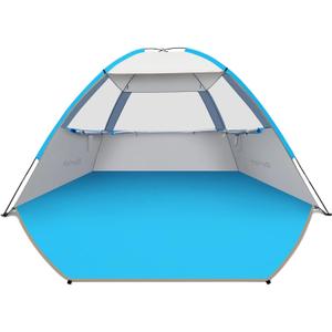 Gorich Beach Tent Sun Shelter for 6 Person with UPF 50 UV Protection, Lightweight & Easy Setup Beach Shade Canopy, Portable Beach Shade Tent Beach Cabana