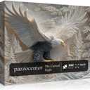 The Carved Eagle Jigsaw Puzzle 1000 Pieces, Majestic Bald Eagle Bird Puzzles for Adults,White Forest Art Nature Puzzle Animal, Unique Challenging Impossible Hard Puzzles