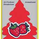 LITTLE TREES Car Air Freshener | Hanging Paper Tree for Home or Car | Strawberry | 24 Pack