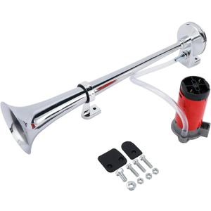 Yaetek 12V Single Trumpet Air Horn Chrome + Compressor Super Loud 150db For Truck Lorry Boat VAN Train Yaetek 12V Single Trumpet Air Horn Chrome + Compressor Super Loud 150db For Truck Lorry Boat VAN Train