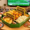 Football Party Decorations - Super Game Bowl Party Decorations 2026 - Football Food Tray Set | Stadium Snack Display Tray for Football Party Supplies Favors Decorations - Game Day Themed Birthday Food Plates Decor