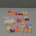 Kigley 5 Pcs Wooden Ice Cream Centerpiece Table Sign Ice Cream Bar Letter Truck Decorations Party Favor for Summer Theme Baby Bridal Shower Wedding Graduation Birthday Supplies