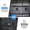 Cargo Mat Compatible with 2025 2021-2024 Toyota Sienna (with Spare Tire) - Custom Fit PU Leather Cargo Liner and Backrest Protector- All Weather Full Coverage Waterproof Trunk mat for Sienna