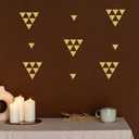 Gold Triangle Wall Decals 128pcs 2 | Removable Vinly Stickers | Easy Peel & Stick | Safe for Walls & Paint | Modern Minimalist Home Decor