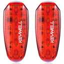 USB C Rechargeable LED Safety Lights (2 Pack) - Clip on Strobe Running Lights for Runners, Joggers,Walkers,Kids,Dogs,Bike Tail Lights - High Visibility Accessories for Reflective Gear (Red)