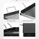 VEVOR Carbon Steel Griddle, 32x14 inch Universal Flat Top Rectangular Plate, Gas Grill Griddle for BBQ Grill, Teppanyaki, Portable Family Cookware with Handle, for Camping Tailgating Party