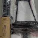 Waterproof Solar Sconces Lights Outdoor with Remote Control 20.9 Inch Height Large Size Solar Wall Lights with Water Ripple Glass Dusk to Dawn Outdoor Lighting Include LED Bulb (Matte Black)