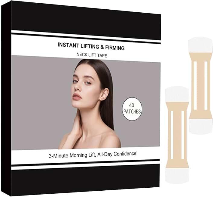 Neck Lift Tape-40 Neck Wrinkle Tape Instant Necktape Lift, Breathable Lift Strap Tightening Tapes for Necks Face Jaw Firming Neck Skin (m)